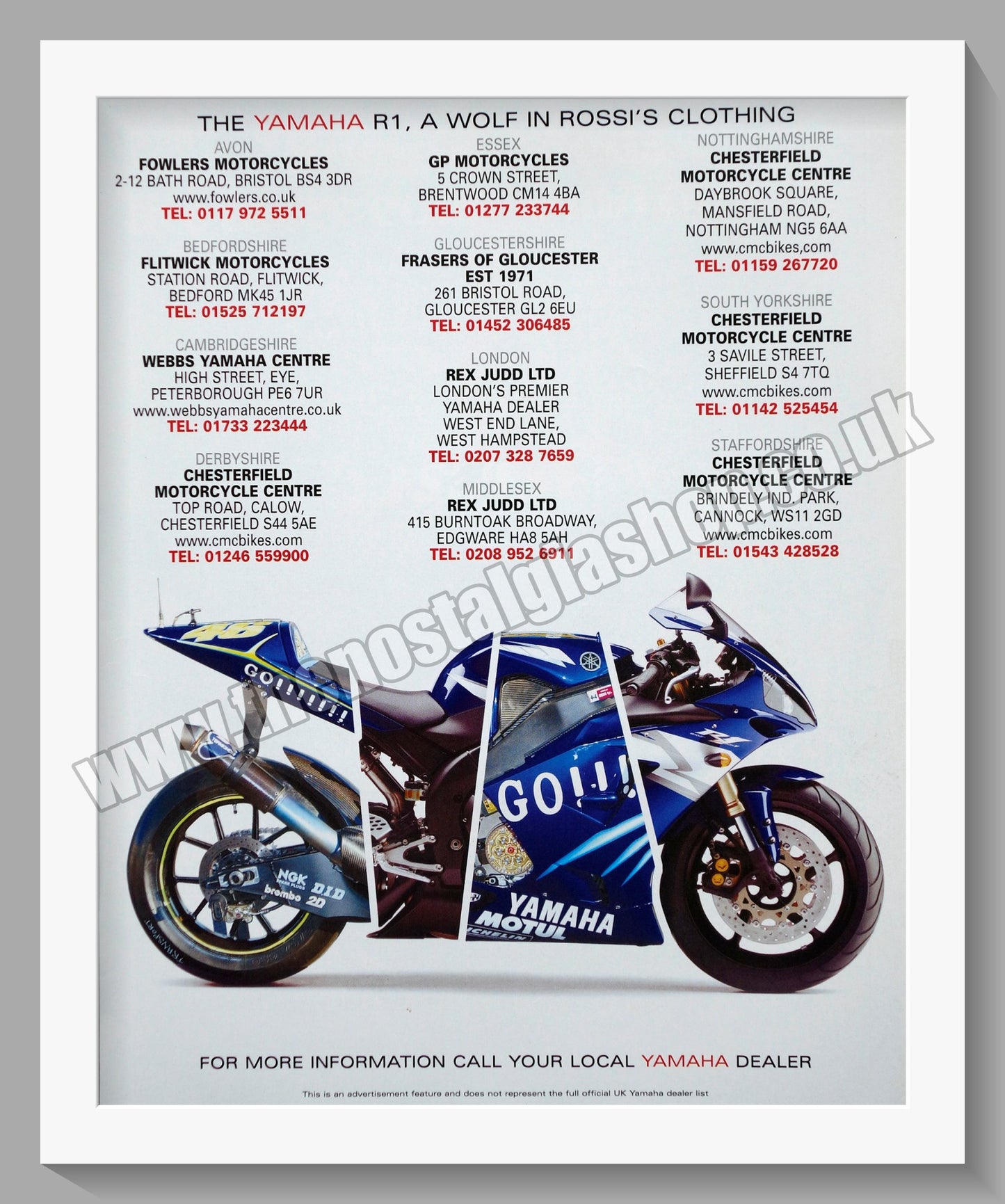 Yamaha Motorcycles. Original Advert 2004 (ref AD57962)