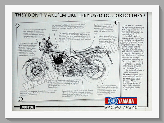 Yamaha Motorcycles. Original Advert 1987 (ref AD57973)