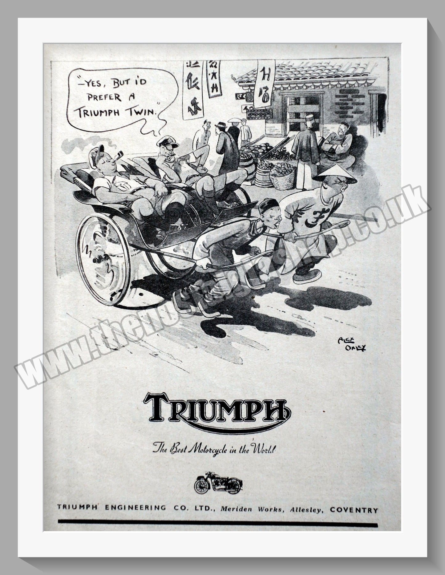 Triumph Motorcycles. Original advert 1947 (ref AD57904)
