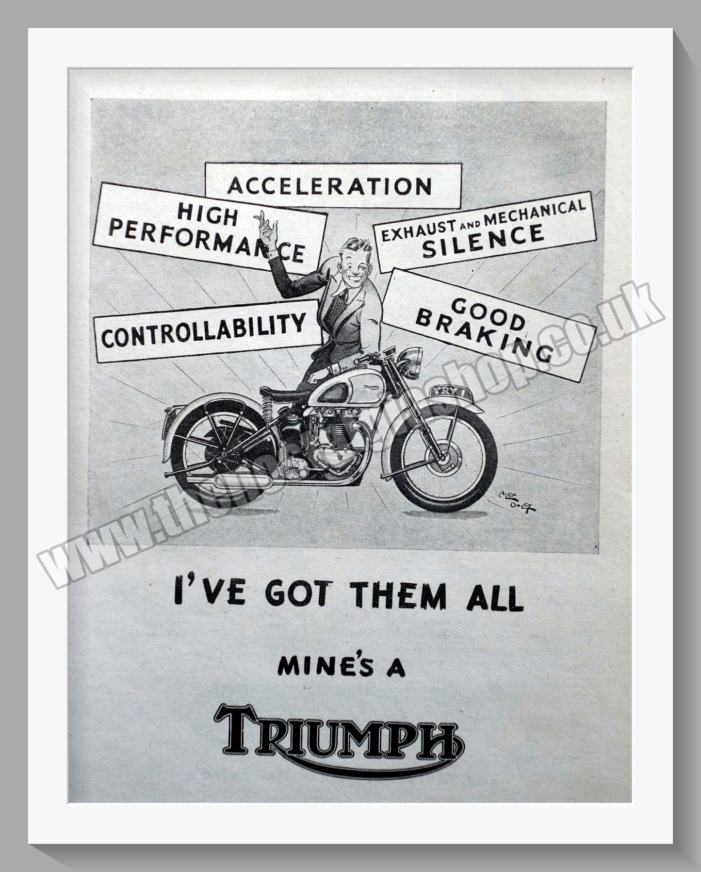 Triumph Motorcycles have it all! Original advert 1945 (ref AD57920)
