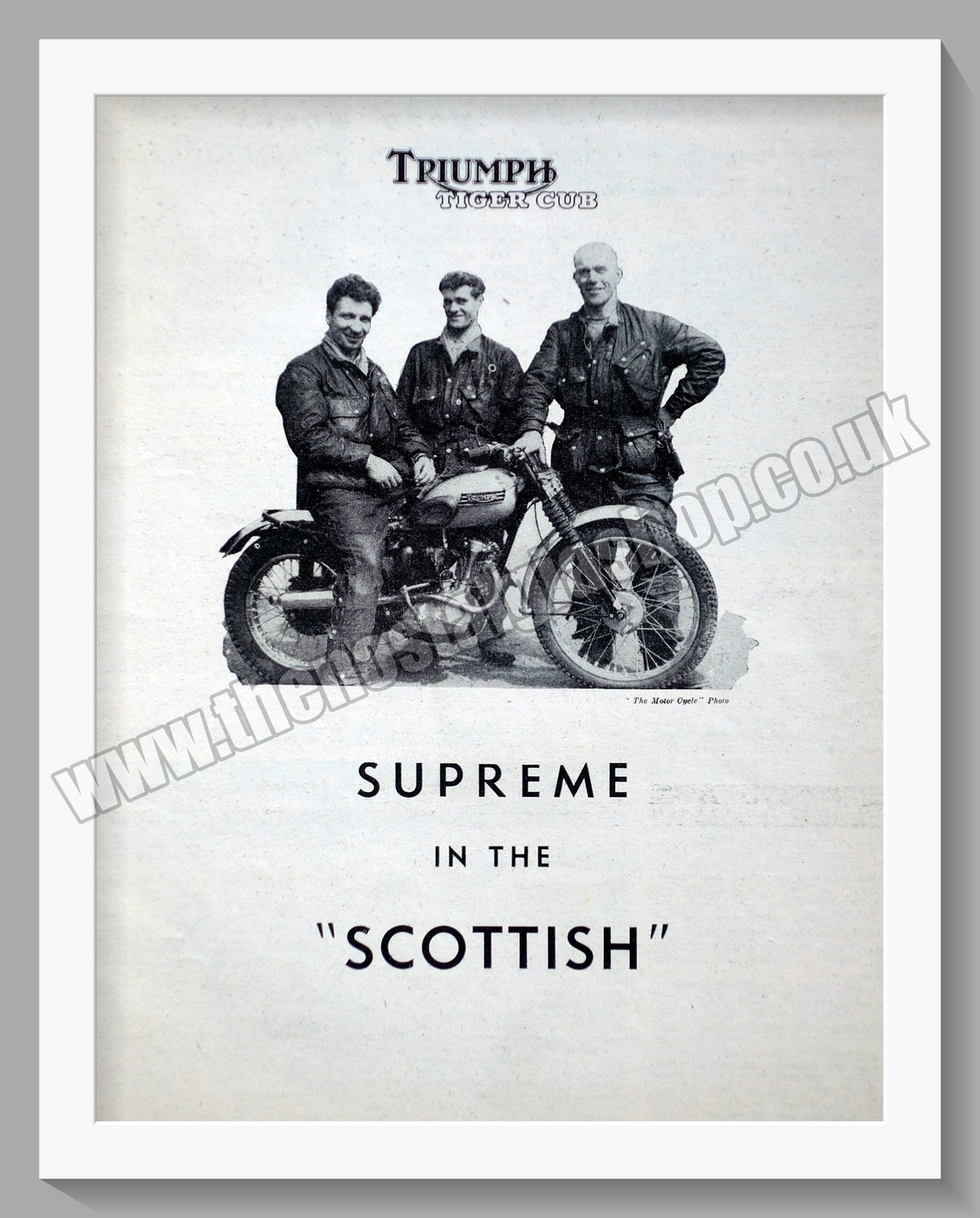 Triumph Motorcycles Tiger Cub. Original advert 1959 (ref AD57979)