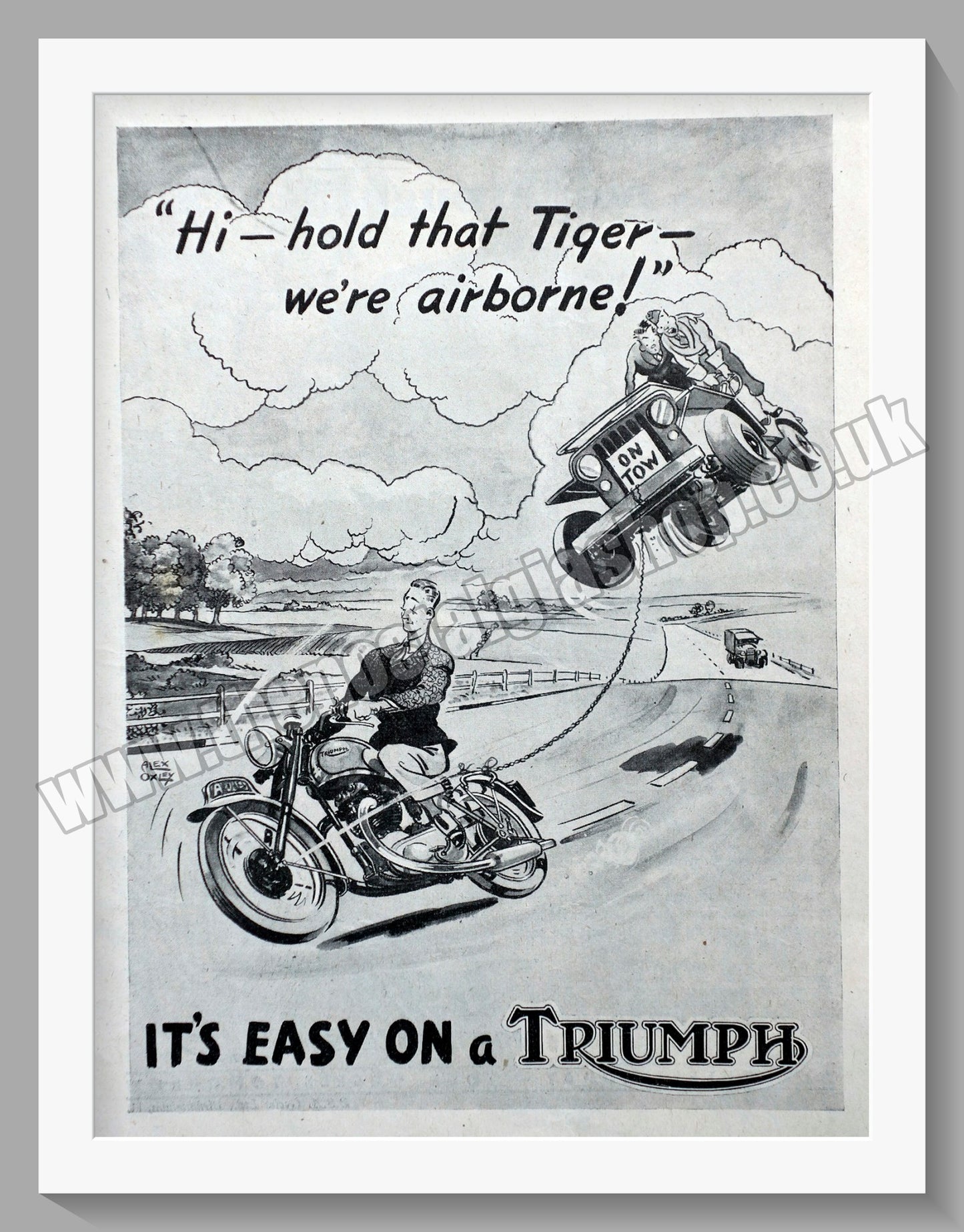 Triumph Tiger Motorcycles. Original advert 1945 (ref AD58014)