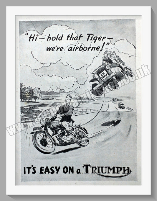 Triumph Tiger Motorcycles. Original advert 1945 (ref AD58014)