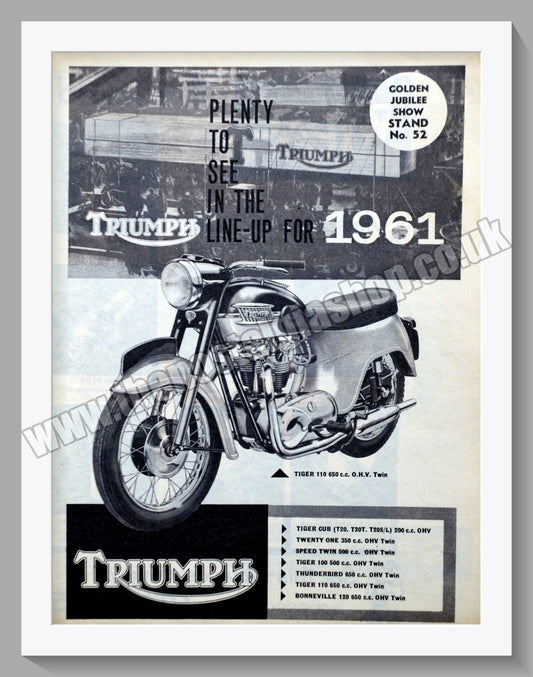 Triumph Motorcycles Tiger 110 650cc. Original advert 1960 (ref AD58032)