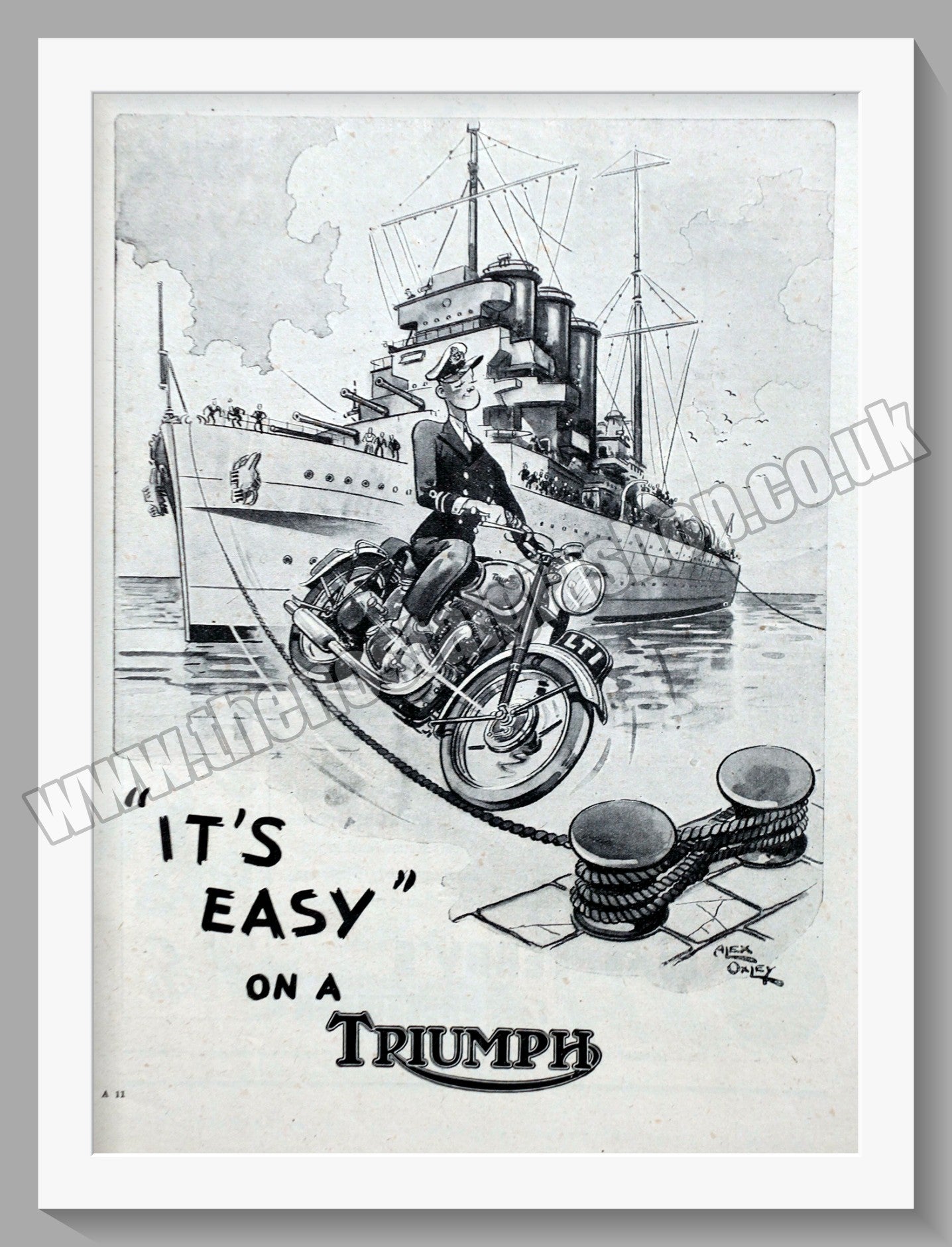 Triumph Motorcycles. Original advert 1945 (ref AD58071)