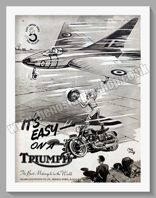 Triumph Motorcycles. Original advert 1955 (ref AD58073)