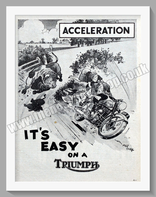 Triumph Motorcycles. Original advert 1945 (ref AD58075)