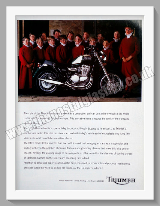 Triumph Thunderbird Motorcycles. Original advert 1996 (ref AD58084)