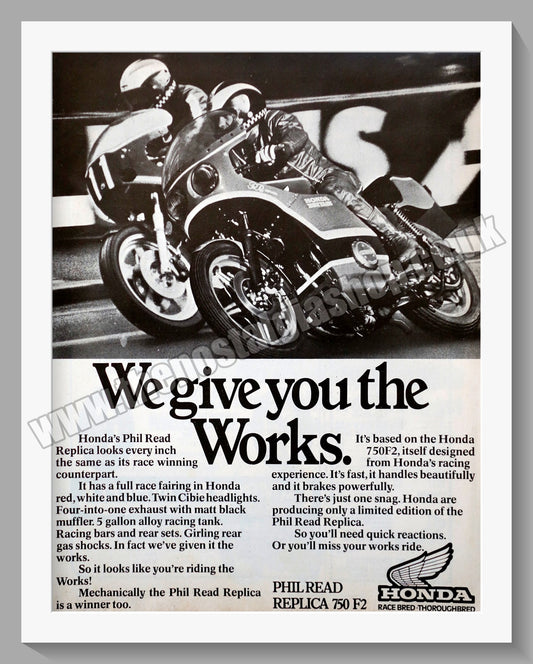 Honda Motorcycles Phil Read. Original advert (ref AD58140)