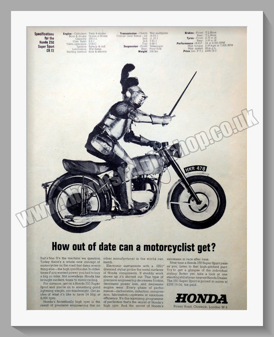 Honda 250 Super Sport. Original advert 1964 (ref AD1279)