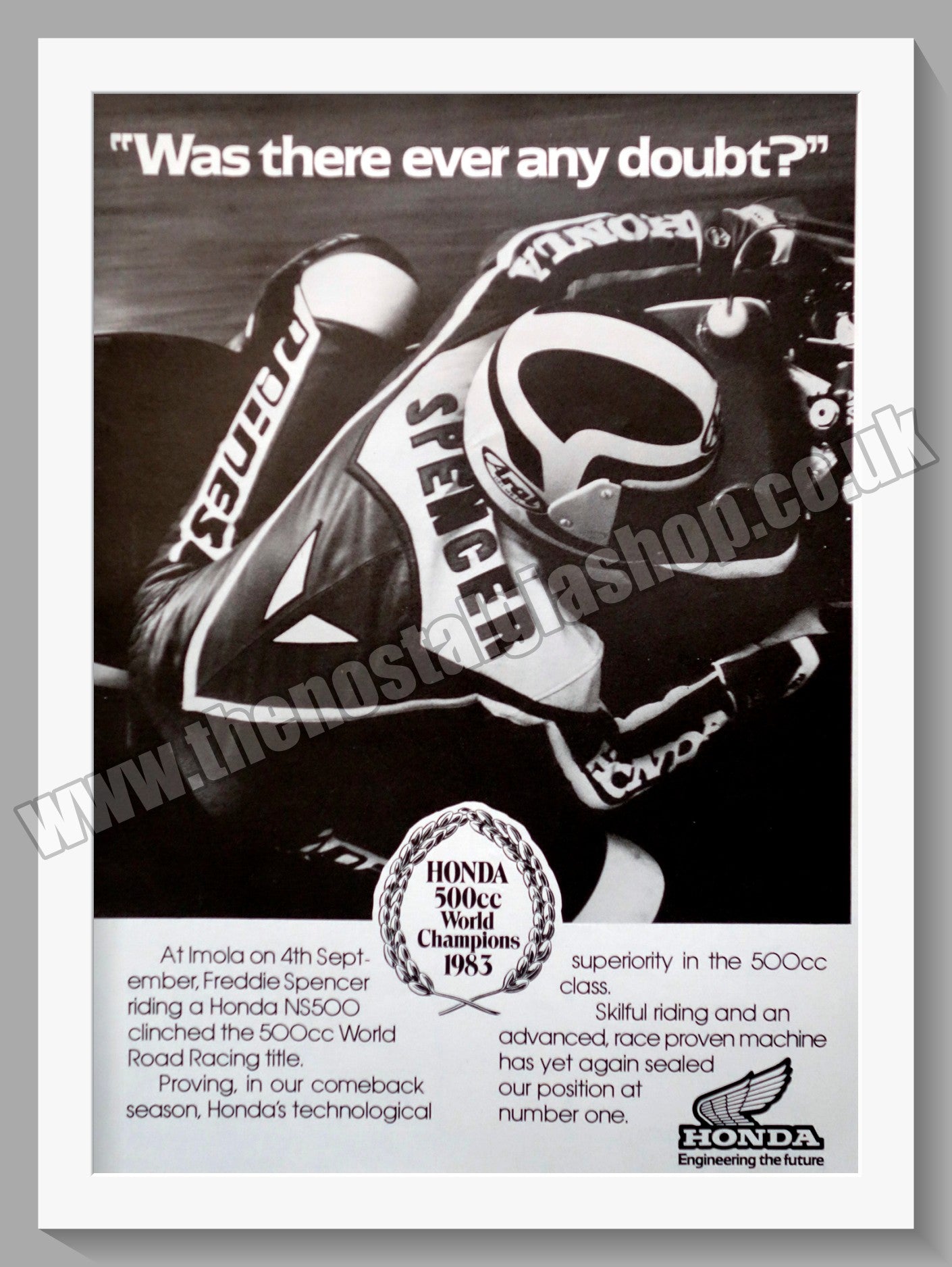 Honda 500 Motorcycle. 1983 Original advert (ref AD58214)