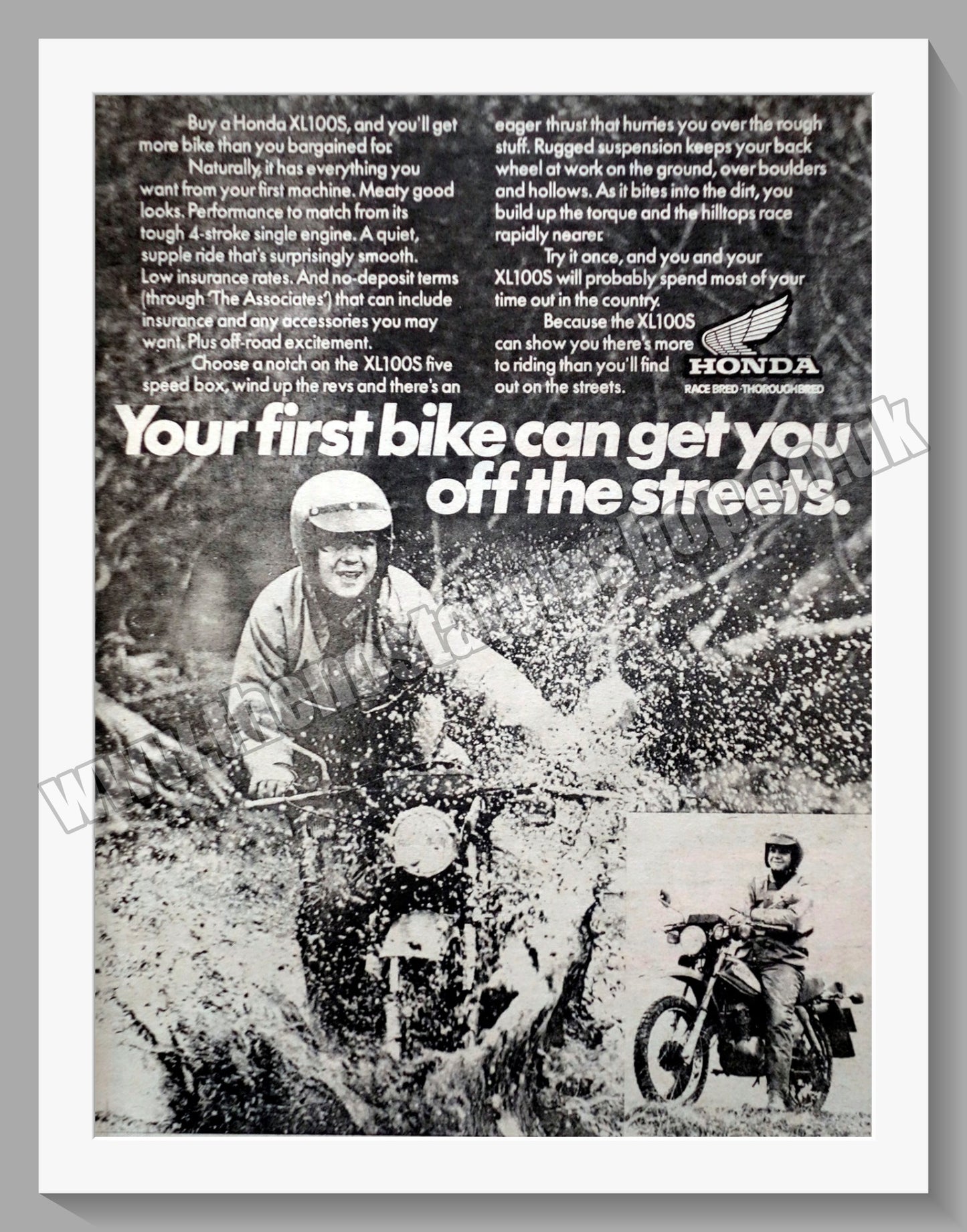 Honda XL100S Motorcycle. 1979 Original advert (ref AD58216)