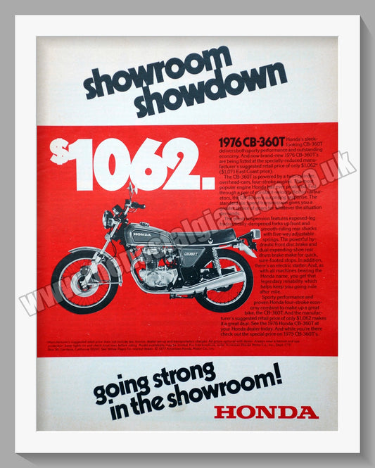 Honda Motorcycle Set Of 2. 1977 Original adverts (ref AD58242)