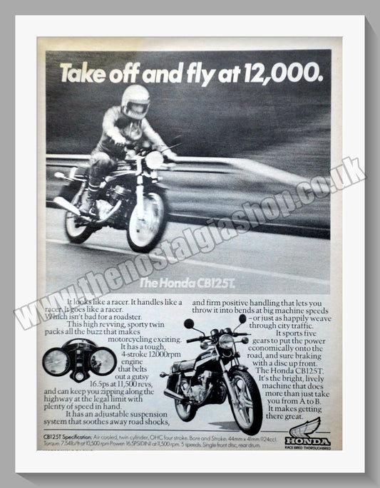 Honda CB125T Motorcycle. 1979 Original advert (ref AD58244)