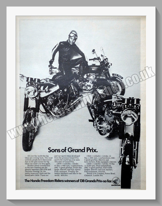 Honda Motorcycle. 1962 Original advert (ref AD58246)