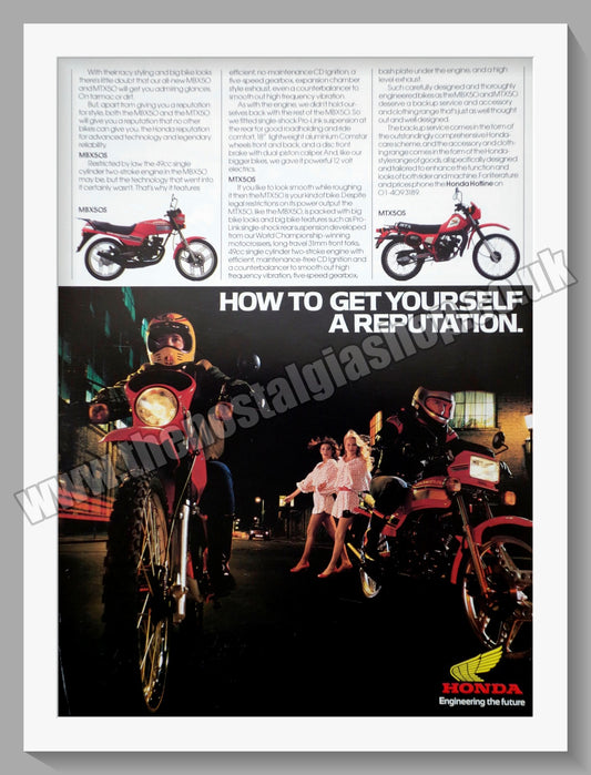 Honda MBX50S & MTX50S Motorcycle. 1983 Original advert (ref AD58272)