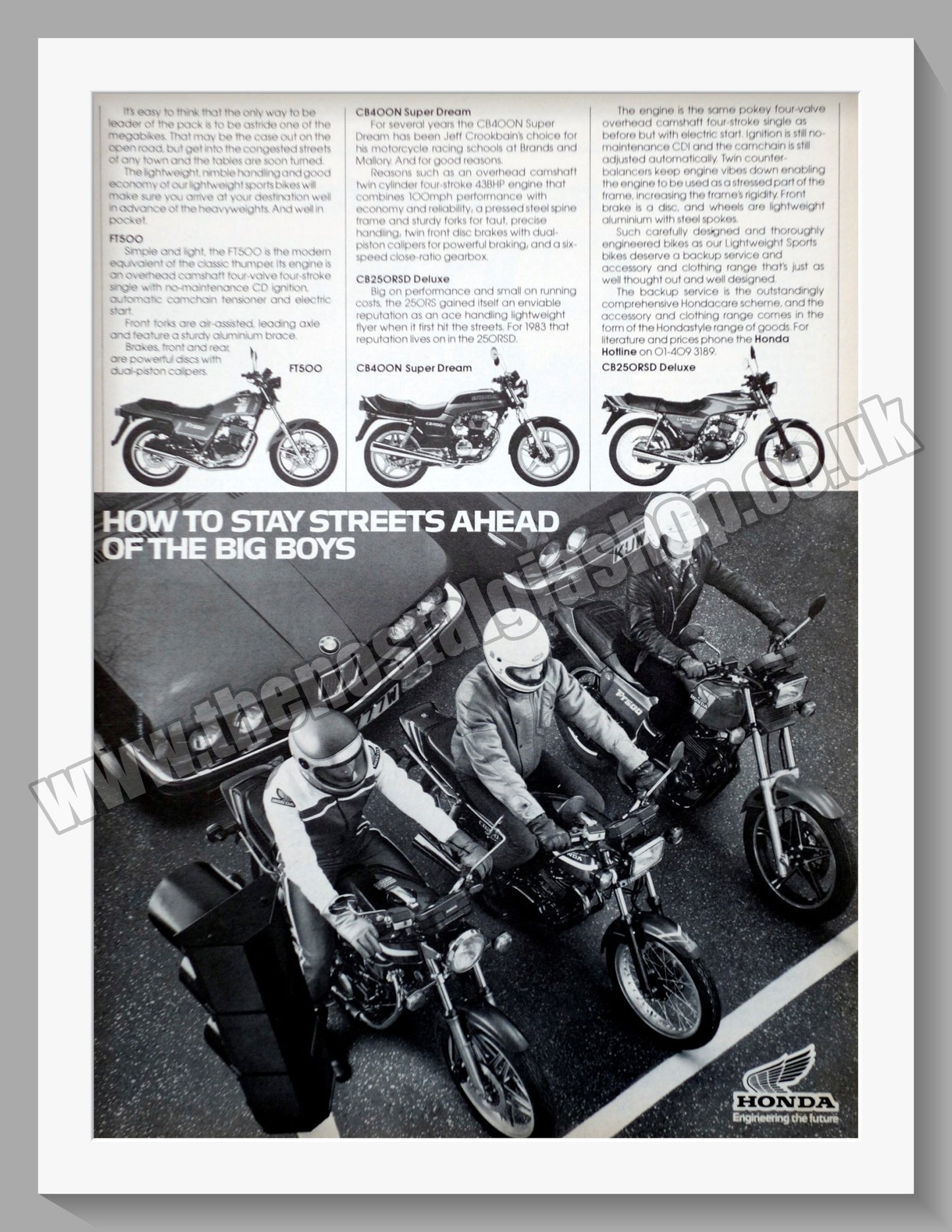 Honda Motorcycle. 1983 Original advert (ref AD58276)