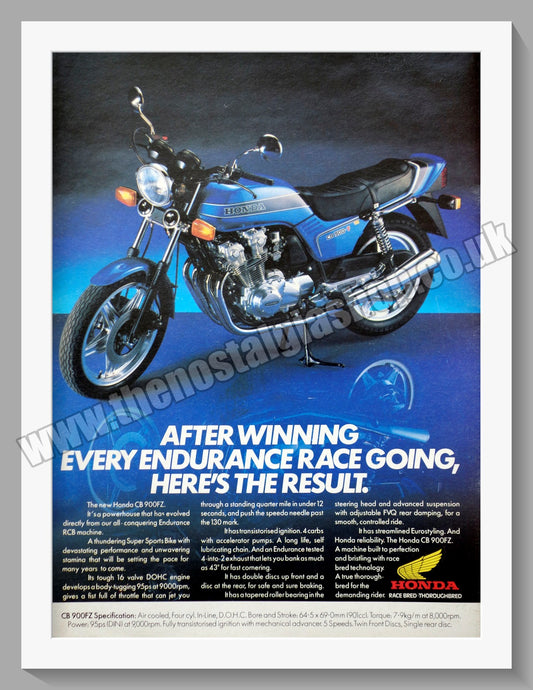 Honda CB900FZ Motorcycle. 1979 Original advert (ref AD58282)