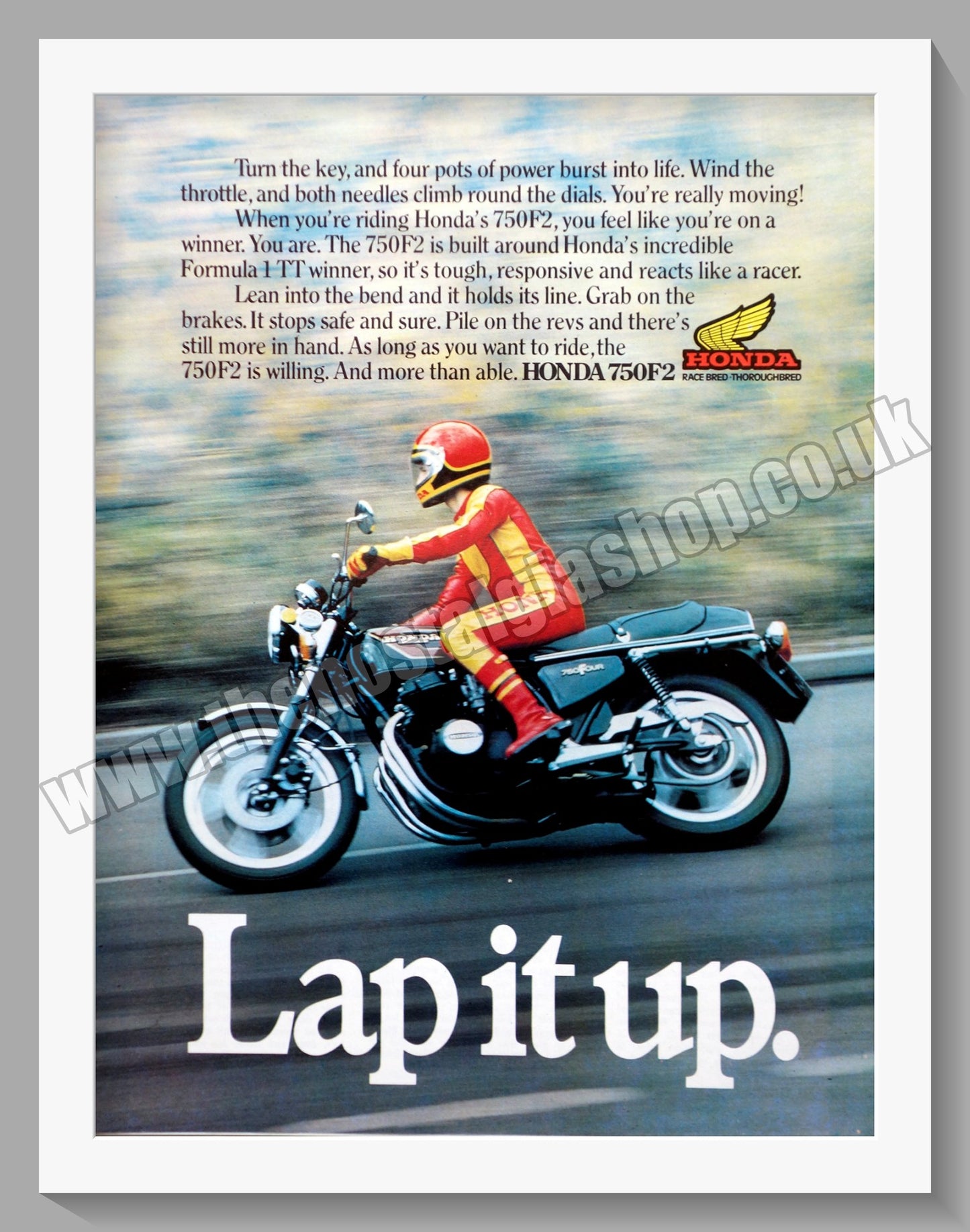 Honda 750F2 Motorcycle. 1978 Original advert (ref AD58286)