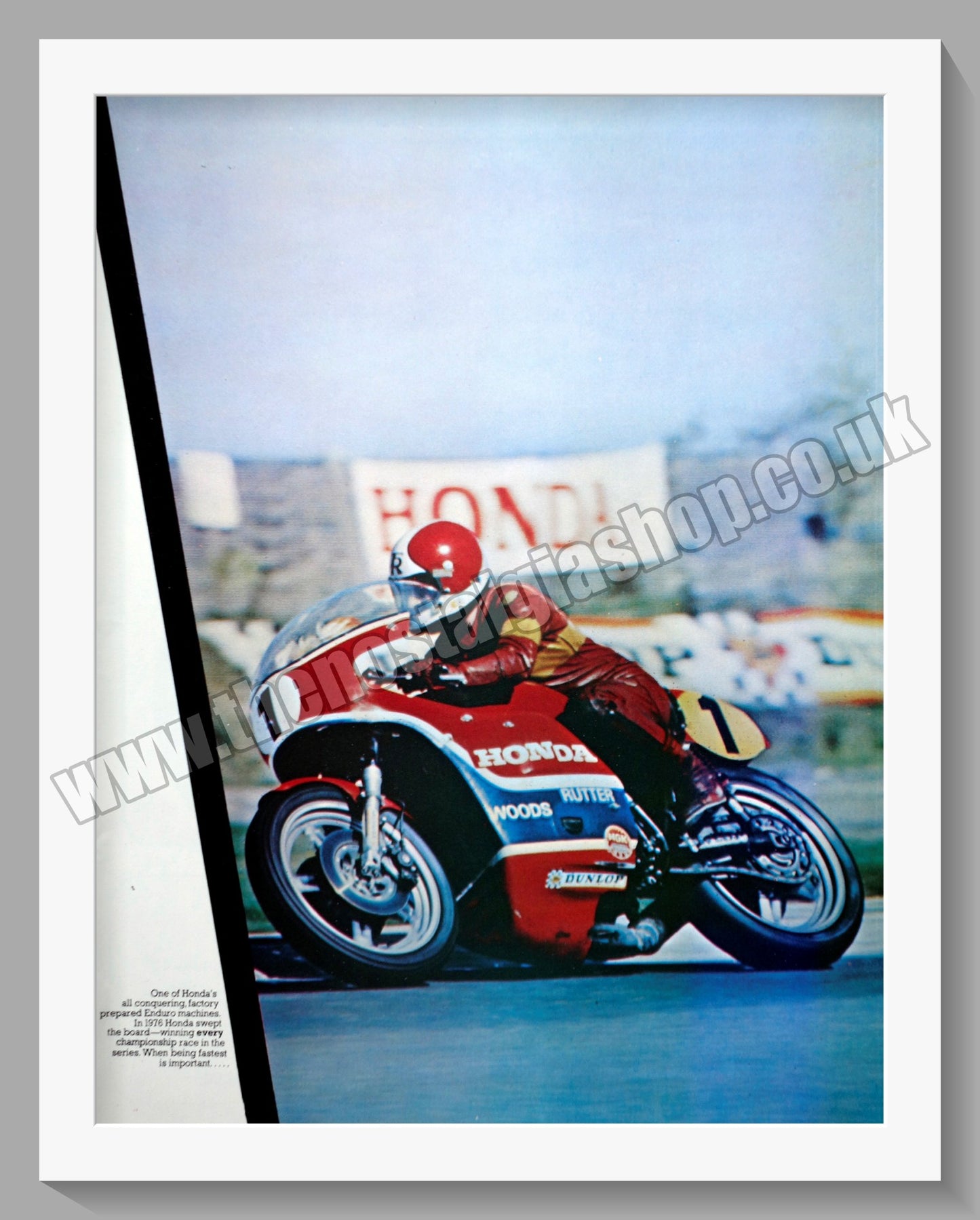 Honda Race Bred Motorcycles. 1978 Original Double Advert (ref AD58186)