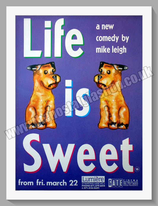 Life Is Sweet. 1991 Original Advert (ref AD58308)