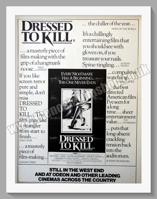 Dressed To Kill. 1980 Original Advert (ref AD58323)