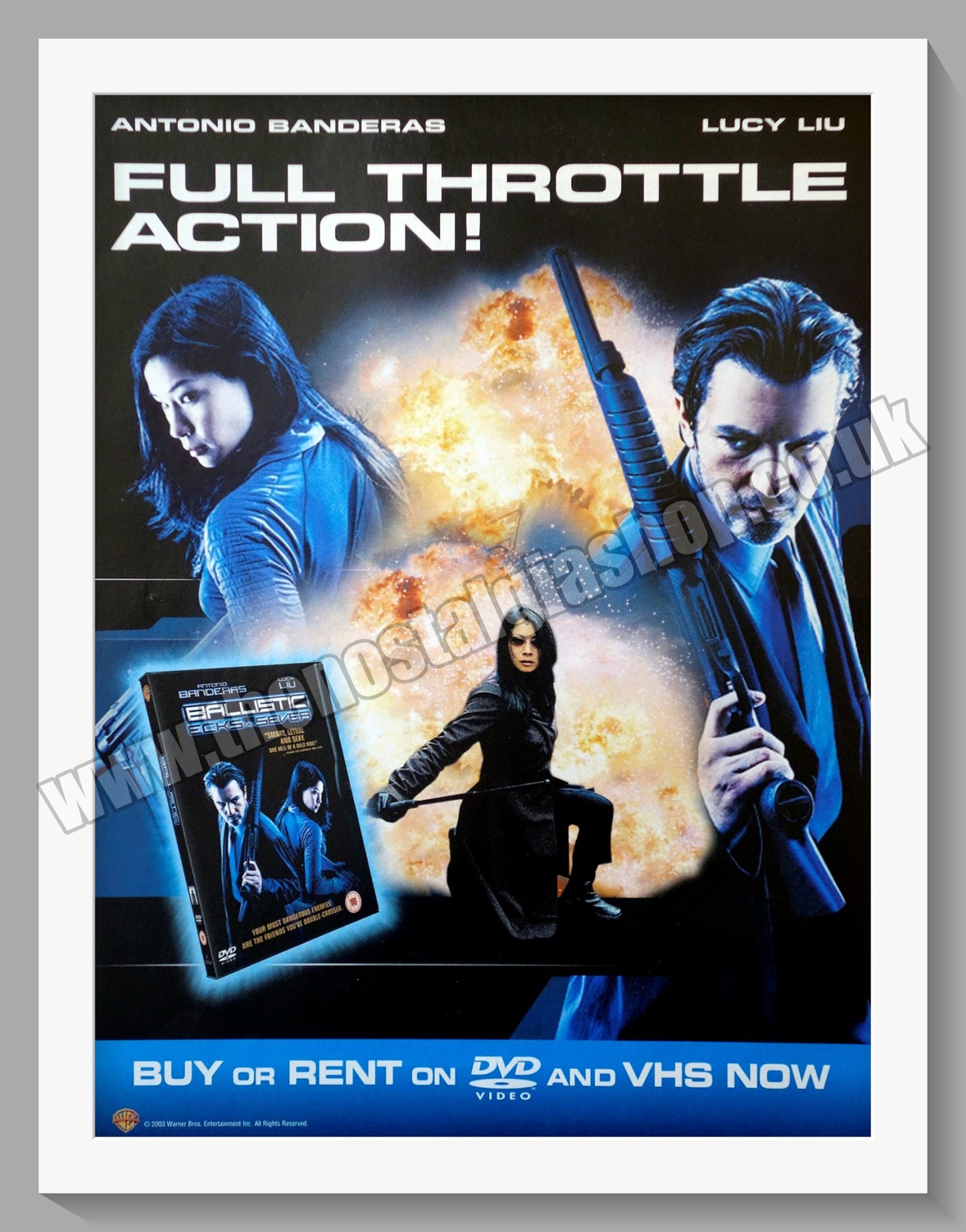 Ballistic Antonio Banderas. 2003 Original Advert (ref AD58343)