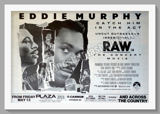 Raw Eddie Murphy. 1987 Original Advert (ref AD58525)