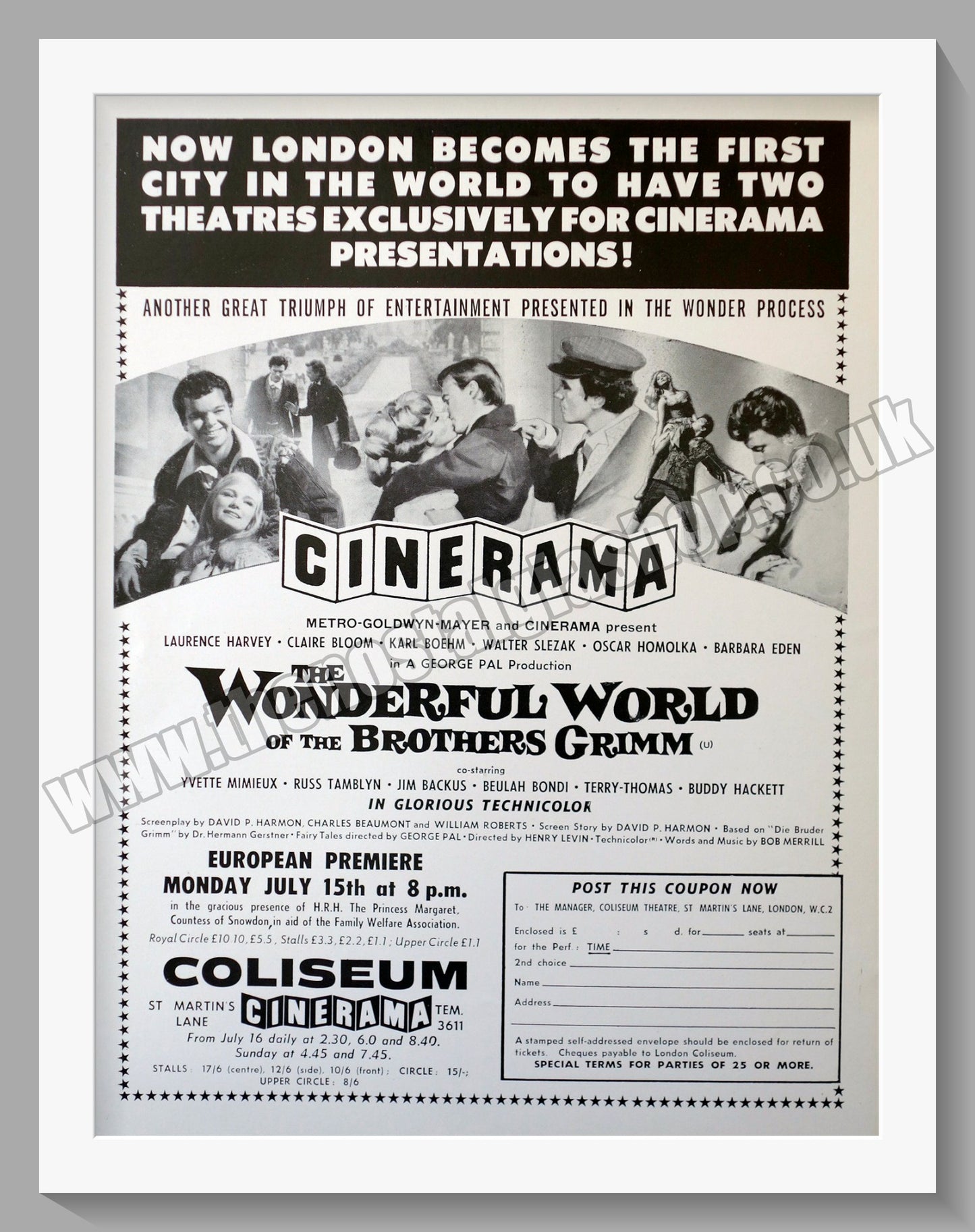 The Wonderful World Of The Brothers Grimm. 1963 Original Advert (ref AD58535)