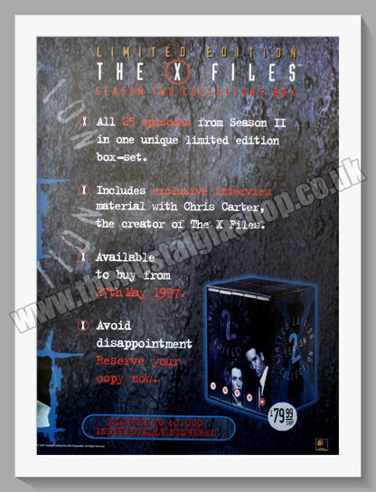 The X Files. 1997 Set Of 2 Original Adverts (ref AD58542)