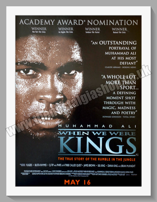 When We Were Kings Muhammad Ali. 1997 Original Advert (ref AD58604)