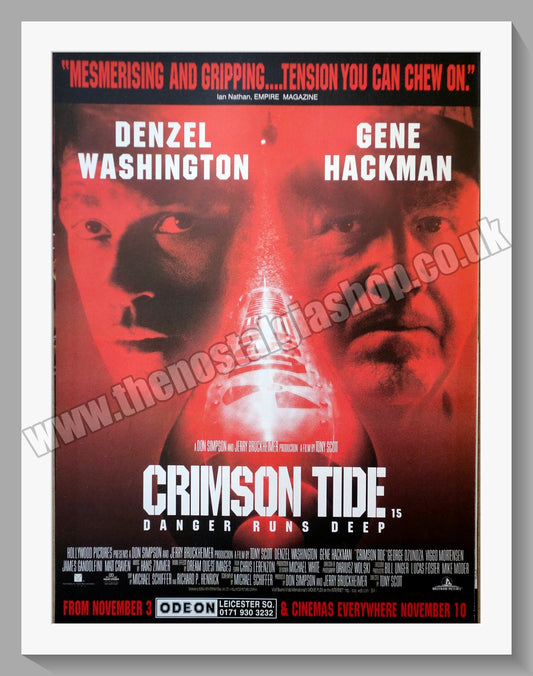 Crimson Tide Denzel Washington Gene Hackman. 1995 Original Advert (ref AD58617)