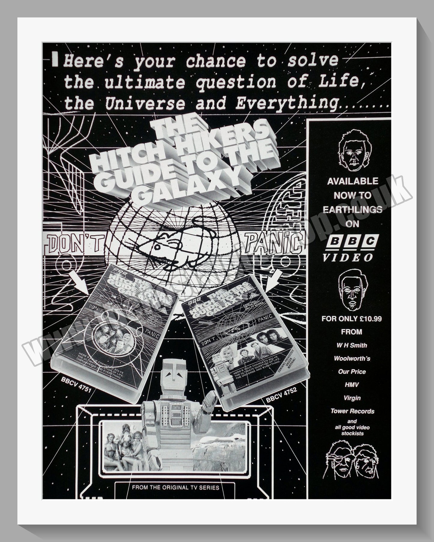 Hitch Hikers Guide To The Galaxy. 1992 Original Advert (ref AD58267)