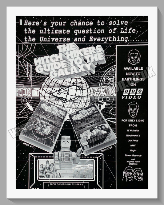 Hitch Hikers Guide To The Galaxy. 1992 Original Advert (ref AD58267)