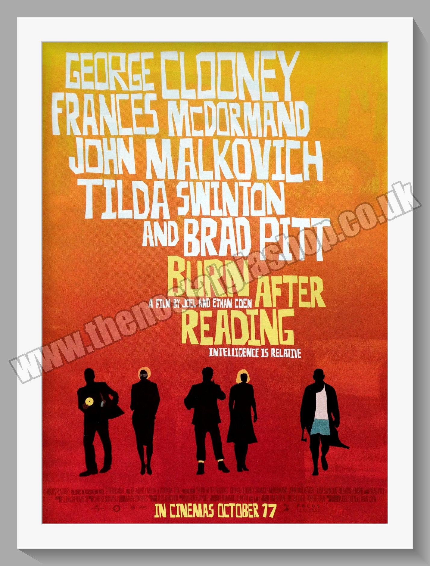 Burn After Reading. 2008 Original Advert (ref AD58268)