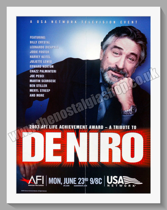A Tribute To De Niro. 2003 Original Advert (ref AD58642)