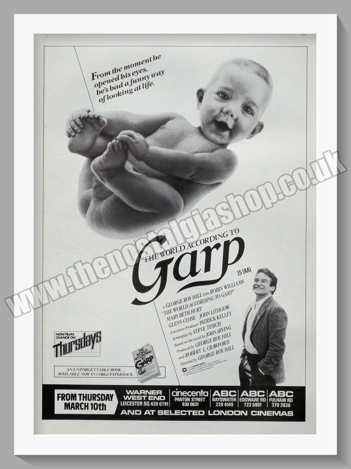 Garp. 1987 Original Advert (ref AD58648)