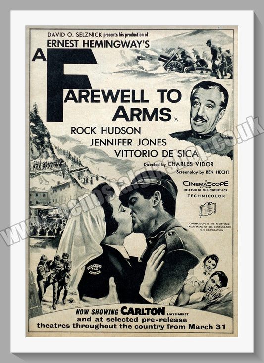 A Farewell To Arms. 1958 Original Advert (ref AD58713)
