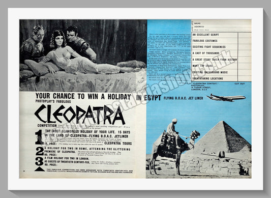 Cleopatra. 1963 Double Original Advert (ref AD58721)