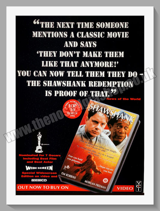 The Shawshank Redemption. 1996 Original Advert (ref AD58727)