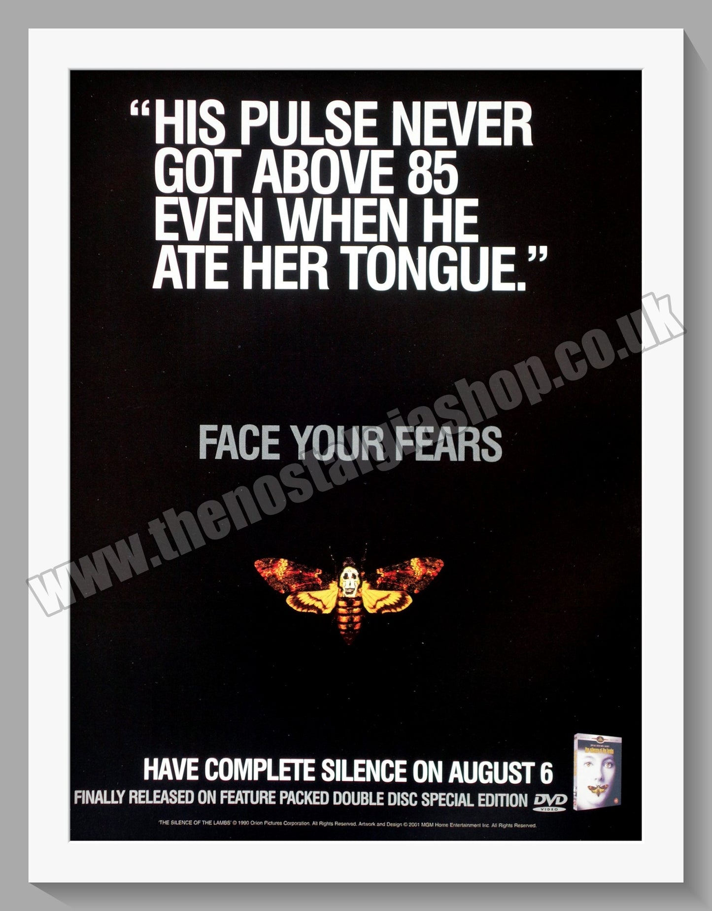 Face Your Fears. 2001 Original Advert (ref AD58733)