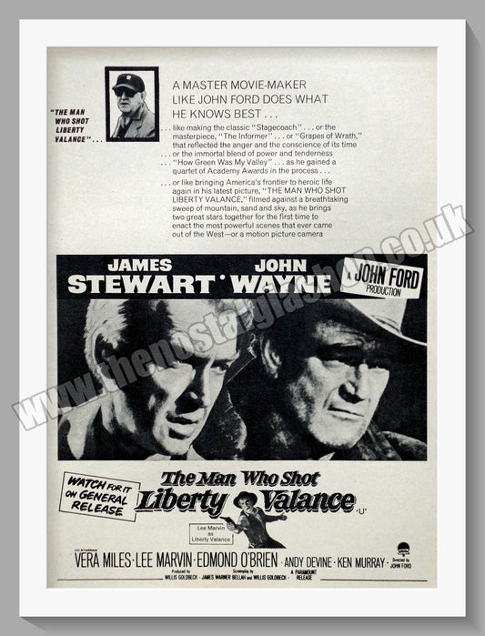 The Man Who Shot Liberty Valance. 1962 Original Advert (ref AD58867)