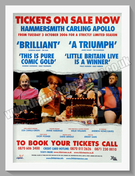 Little Britain Live. 2005 Original Advert (ref AD58884)