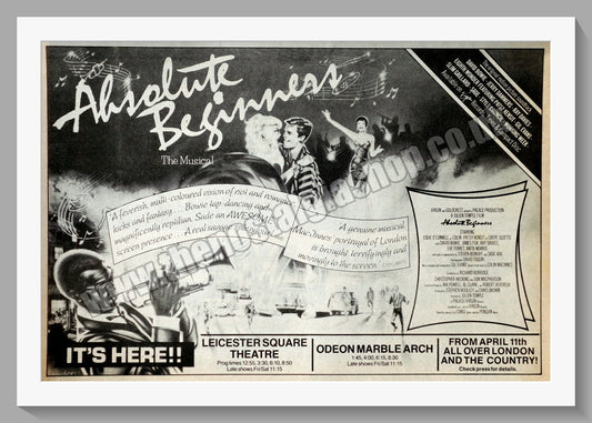 Absolute Beginners. 1986 Original Advert (ref AD58969)