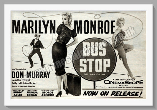 Bus Stop. Marilyn Monroe. 1956 Original Advert (ref AD58374)