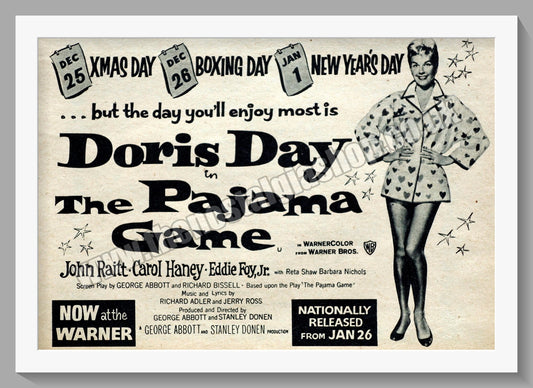 The Pajama Game. Doris Day. 1957 Original Advert (ref AD58376)