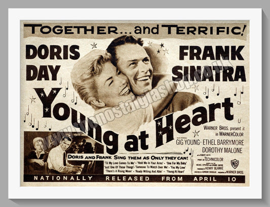Young At Heart. Doris Day, Frank Sinatra. 1955 Original Advert (ref AD58377)