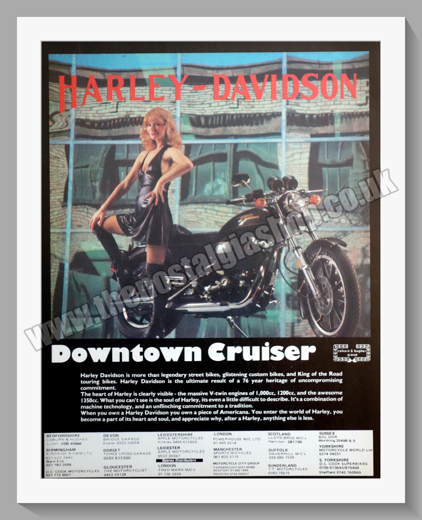 Harley Davidson Motorcycles. Original Advert 1980 (ref AD58345)