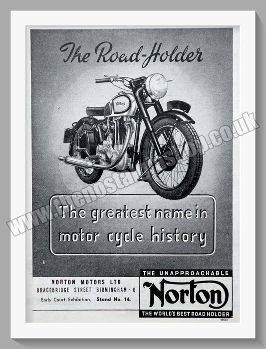 Norton Motorcycles. Original Advert 1948  (ref AD58471)