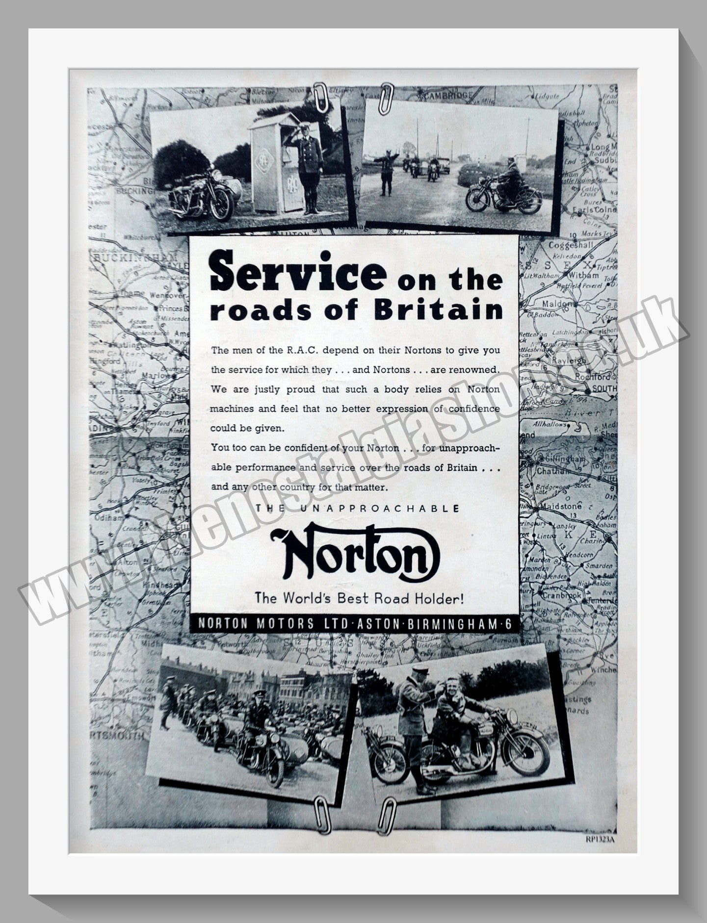 Norton Motorcycles Service. Original Advert 1948  (ref AD58473)